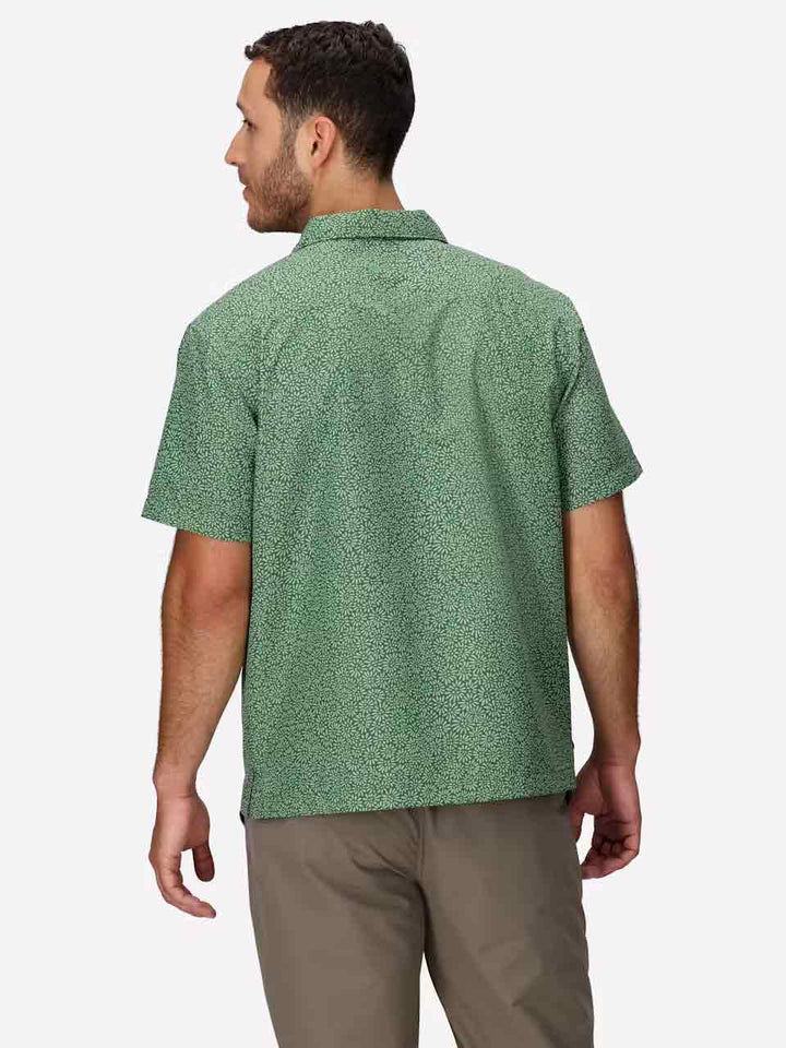 AirExchange UPF 40 Short-Sleeve Novelty Camp Collared Shirt - Men's