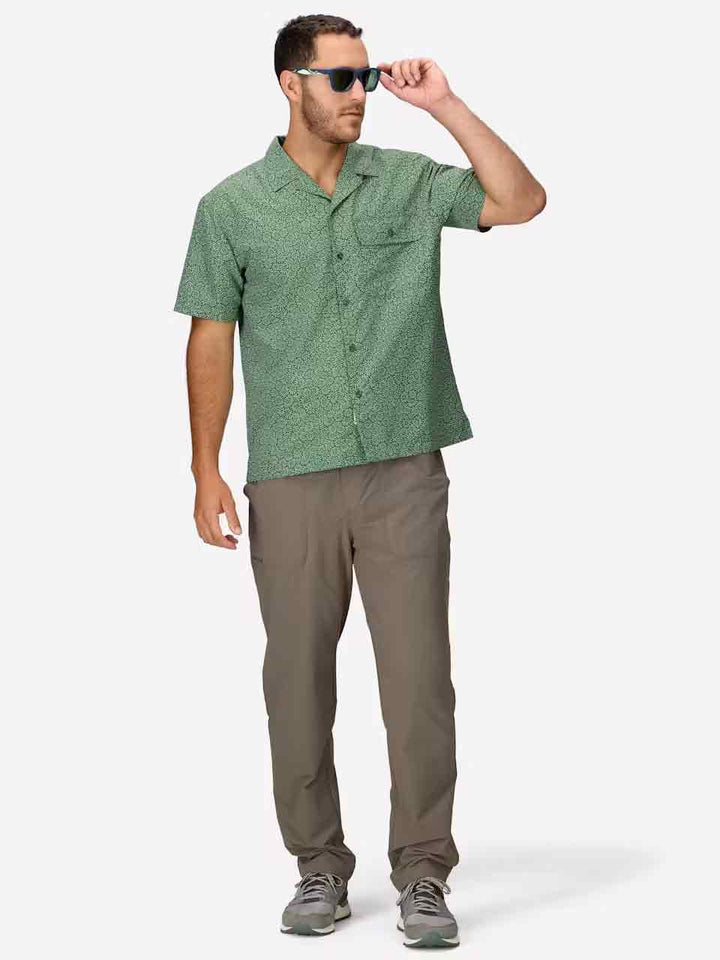 AirExchange UPF 40 Short-Sleeve Novelty Camp Collared Shirt - Men's