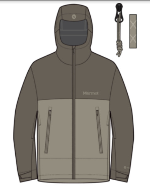 Chaqueta impermeable minimalista Pertex® para hombre