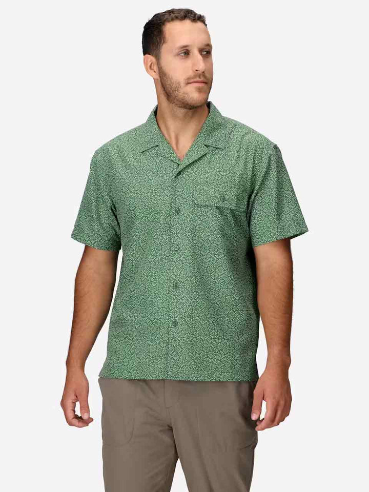 AirExchange UPF 40 Short-Sleeve Novelty Camp Collared Shirt - Men's