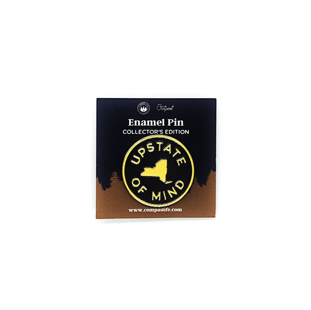 Upstate of Mind Enamel Pin - Black/Yellow