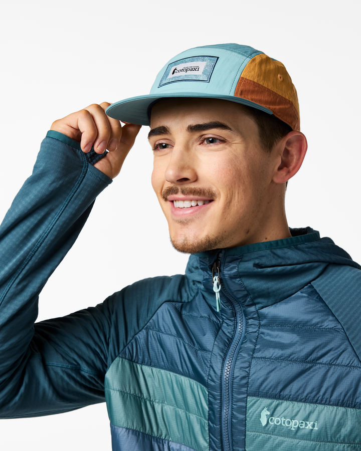 Zen Garden Tech 5-Panel Hat - Tide Pool and Everglade, detail