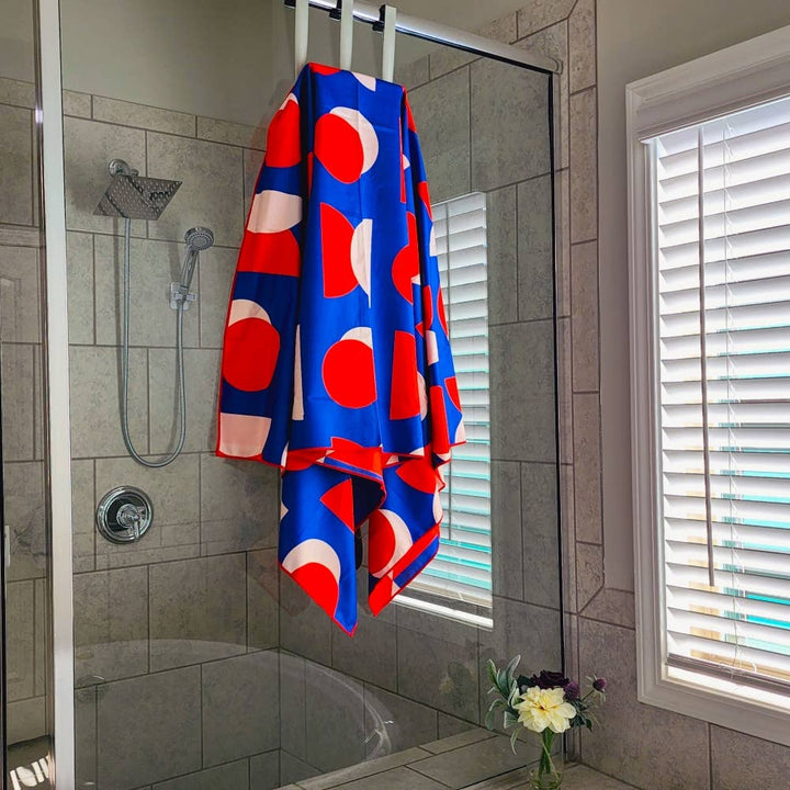 Double Sided Beach Towel-Sand Resistant-Quick Dry- RetroBlue