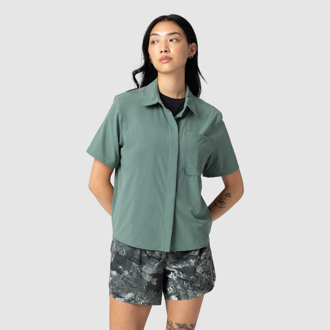 Women's Astroman Short Sleeve Sun Shirt - Malachite