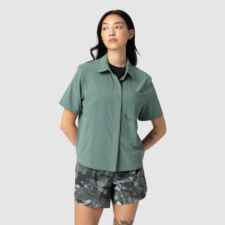 Women's Astroman Short Sleeve Sun Shirt - Malachite