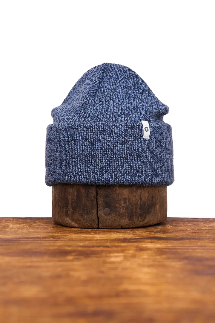 Sky Melange Ragg Wool Beanie