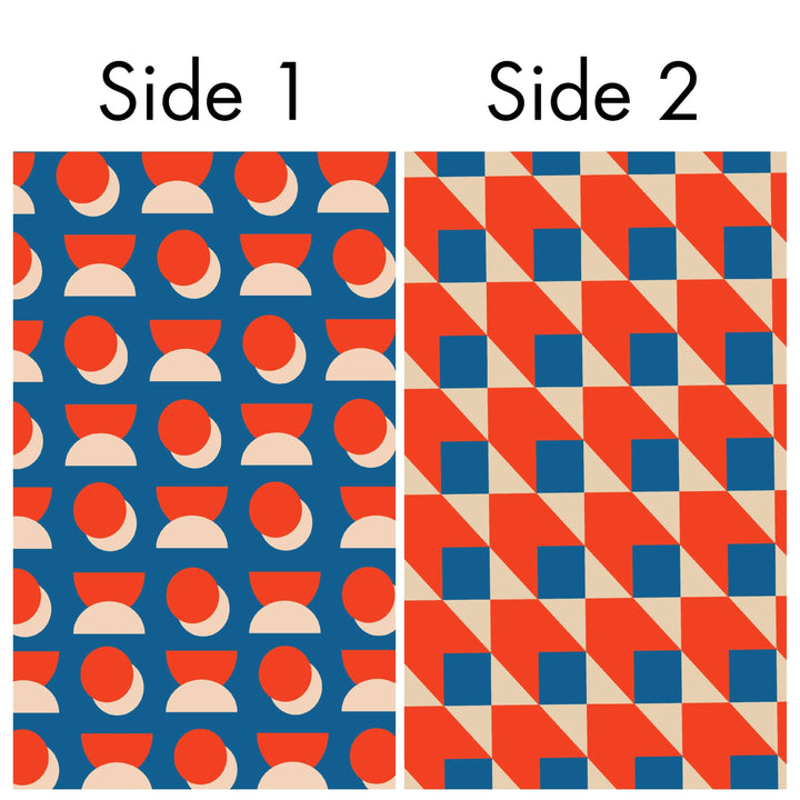 Double Sided Beach Towel-Sand Resistant-Quick Dry- RetroBlue