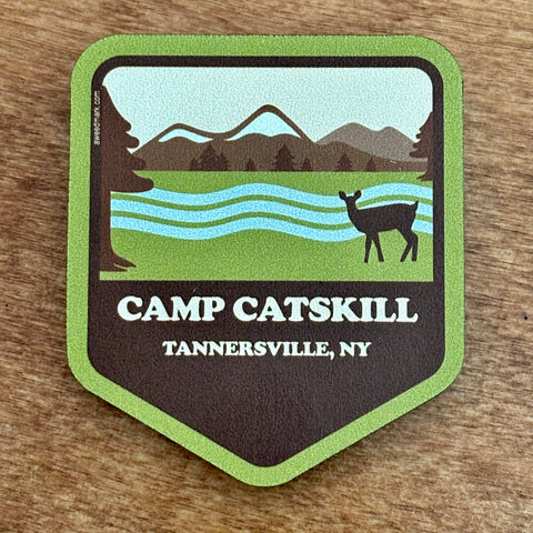 Camp Catskill Deer Hills Recycled Wood Magnet