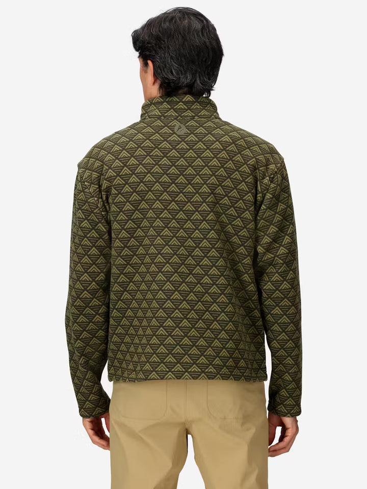 Men's Heavyweight Drop Line Printed 1/2 Zip