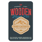 Wooden Lapel Pin - Camp Catskill Logo