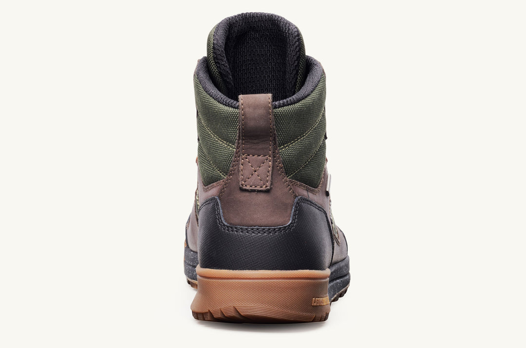 Lems Outlander Waterproof Boot, Evergreen, back view