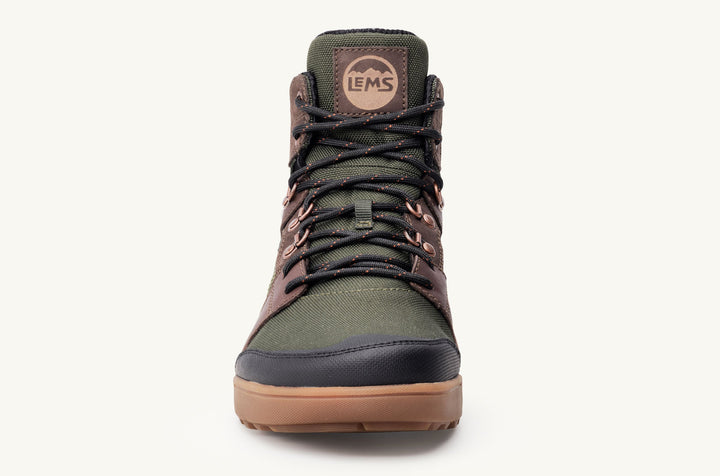 Lems Outlander Waterproof Boot, Evergreen, front view