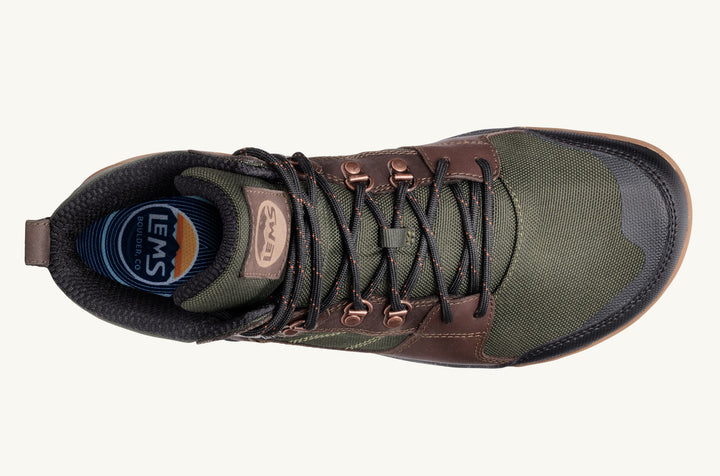 Lems Outlander Waterproof Boot, Evergreen, top view