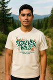 An image of Manny wearing a Forever Wild T-shirt from Camp Catskill.