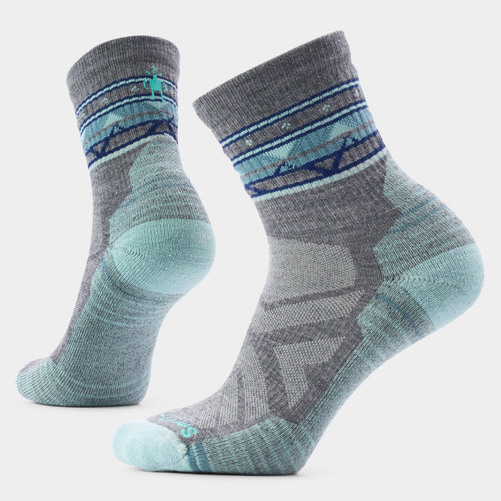 Women's Hike Light Cushion Zig Zag Valley Mid Crew Socks - Medium Gray