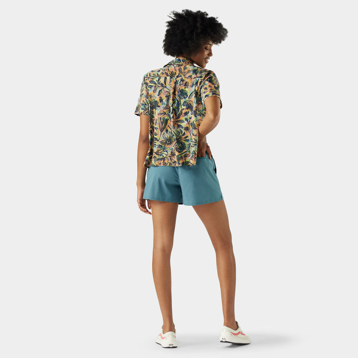 Women's Merino 4" Hike Short - Dusty Teal
