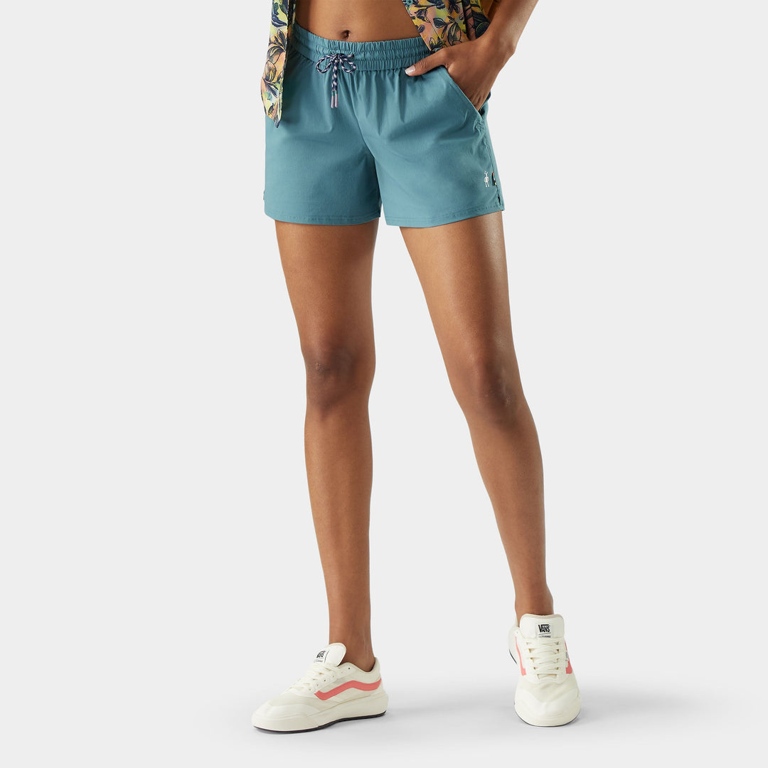 Women's Merino 4" Hike Short - Dusty Teal