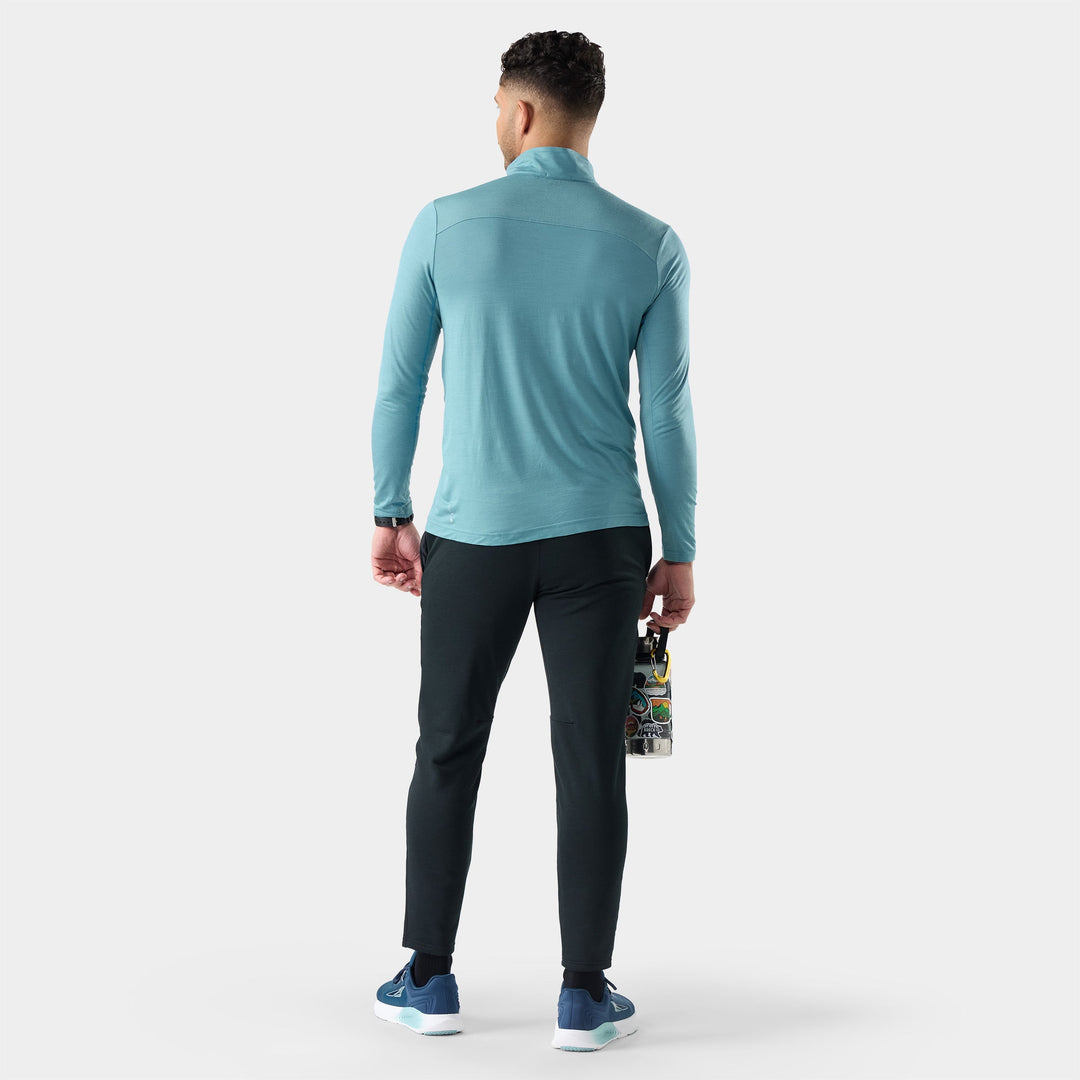 Men's Active Mesh 1/4 Zip - Mineral Blue