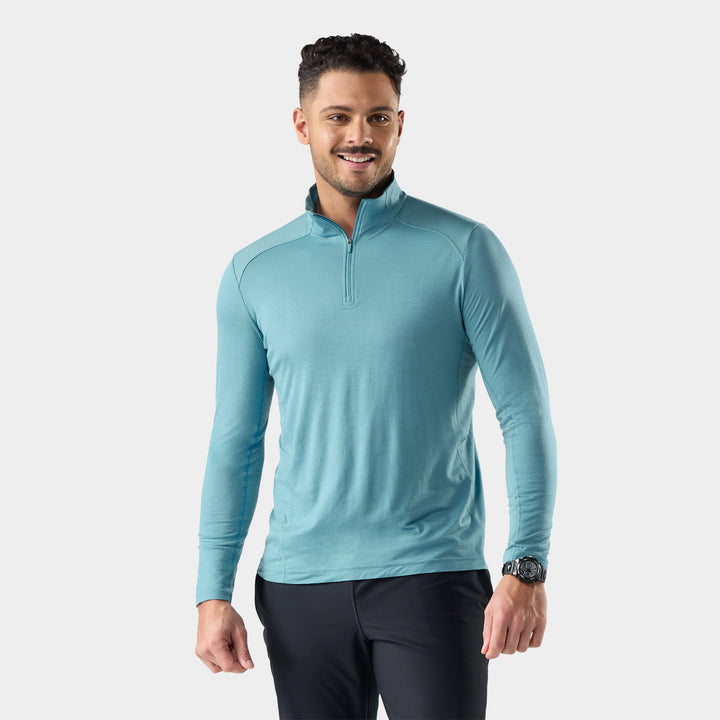 Men's Active Mesh 1/4 Zip - Mineral Blue