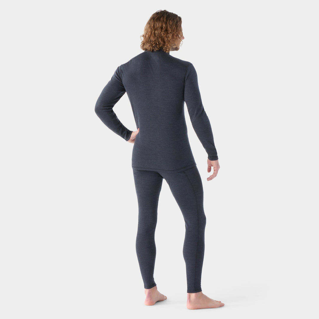 Capa base térmica clásica de merino con cremallera de 1/4 para hombre