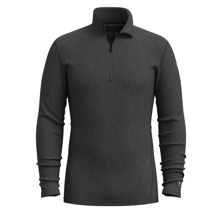 Capa base térmica clásica de merino con cremallera de 1/4 para hombre