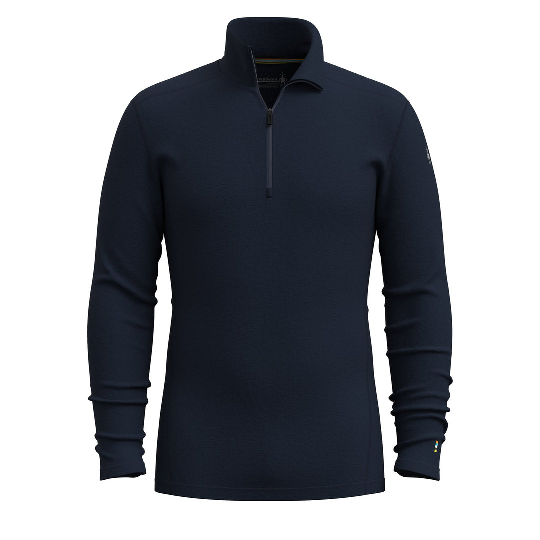Capa base térmica clásica de merino con cremallera de 1/4 para hombre