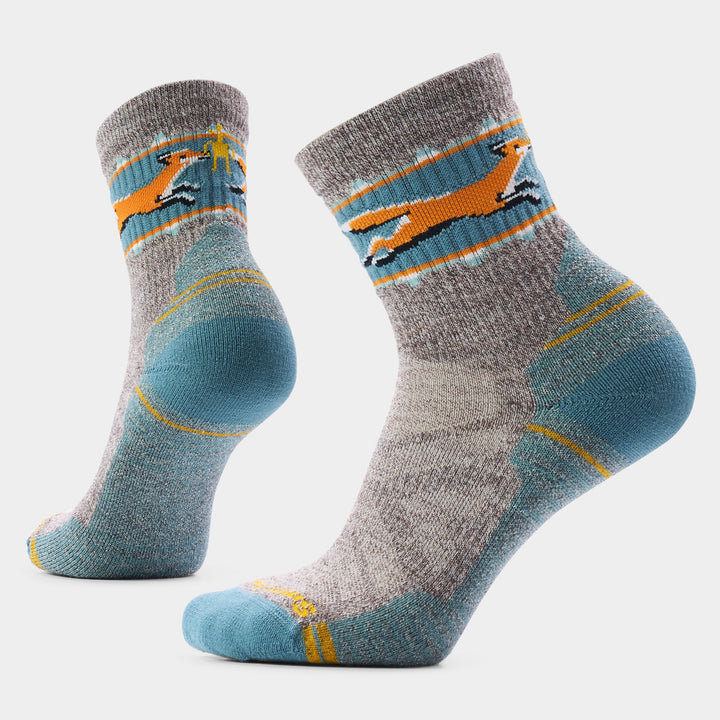 Women's Hike Light Cushion Fox Meadow Mid Crew Socks - Taupe-Natural Marl