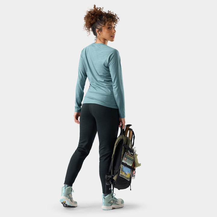 Women's Classic All-Season Merino Base Layer Crew - Dusty Teal