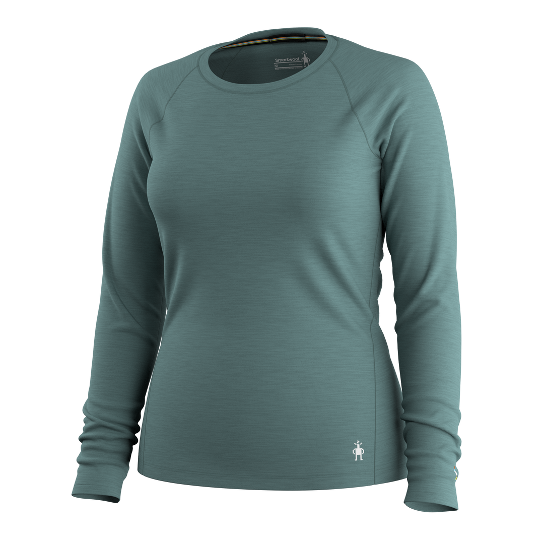 Women's Classic All-Season Merino Base Layer Crew - Dusty Teal
