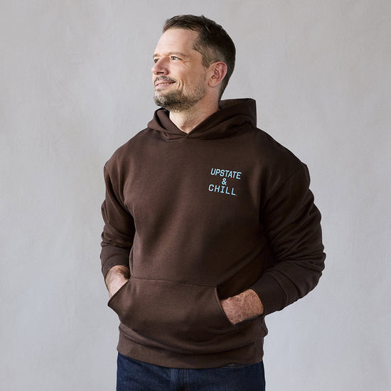 The Heart: Upstate & Chill® Hoodie - Brown