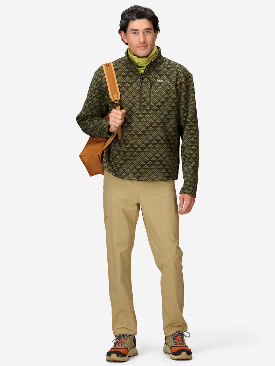 Men's Heavyweight Drop Line Printed 1/2 Zip