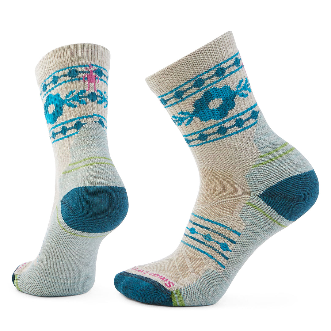 Calcetines de media caña con diseño floral retro y ligero para mujer