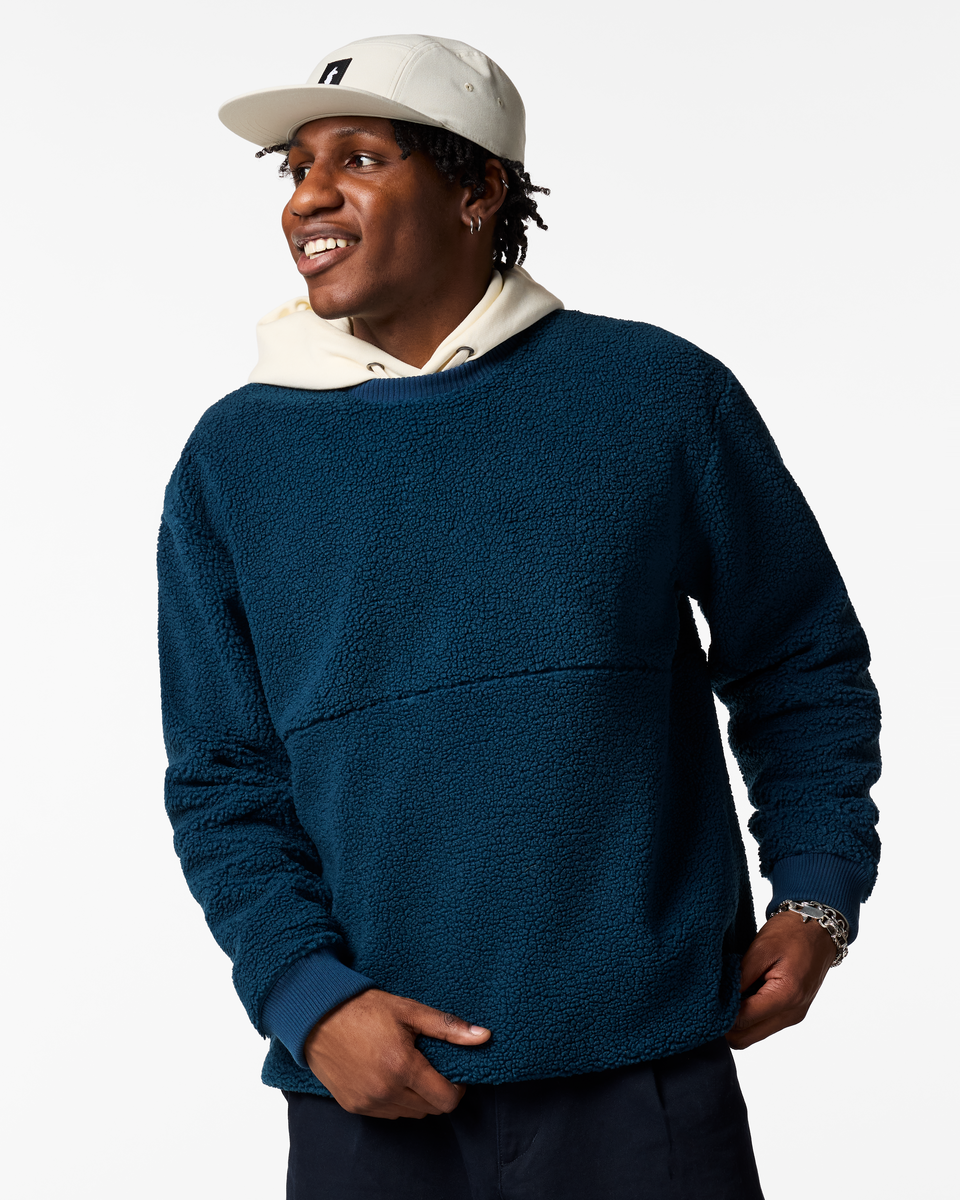 Amigazo Fleece Crew - Mens - Indigo
