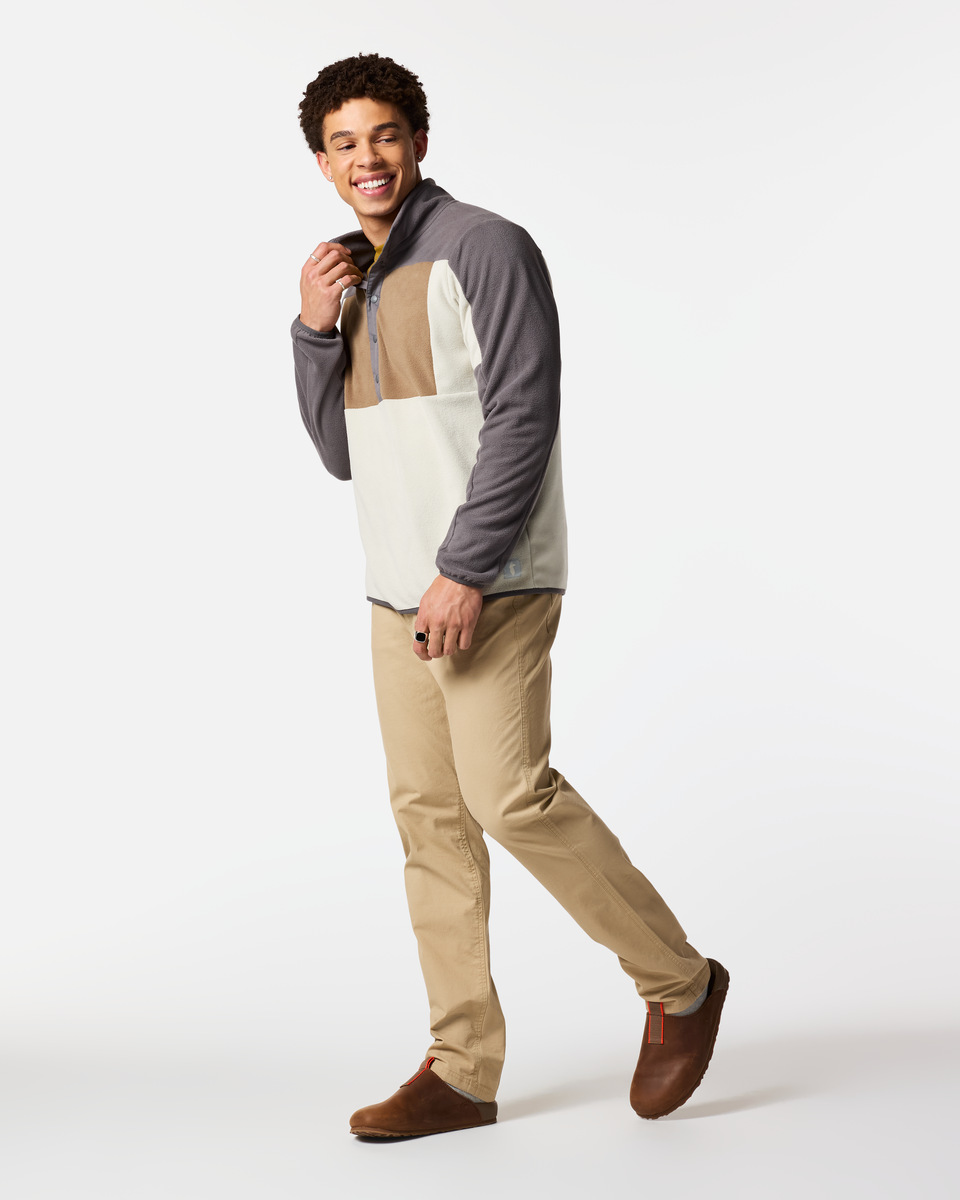 Encima Fleece Pullover Men's - Cinder and Mineral, detail