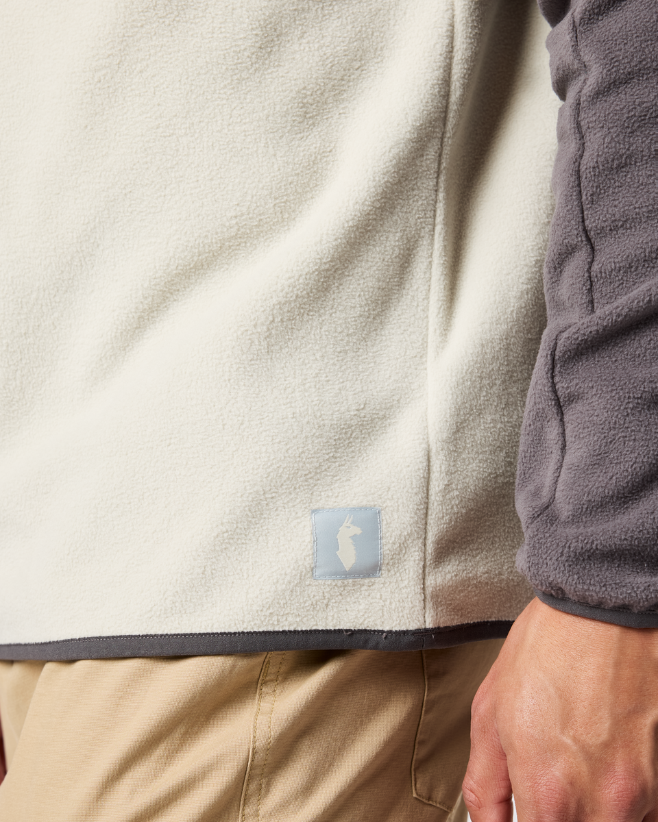 Encima Fleece Pullover Men's - Cinder and Mineral, detail