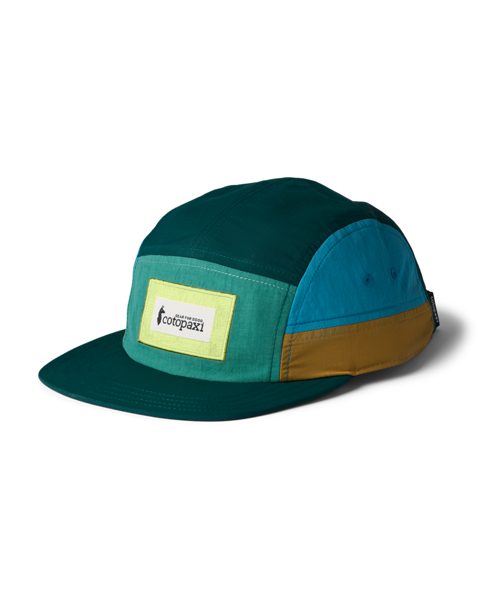 Zen Garden Tech 5-Panel Hat - Juniper and Deep Ocean, front