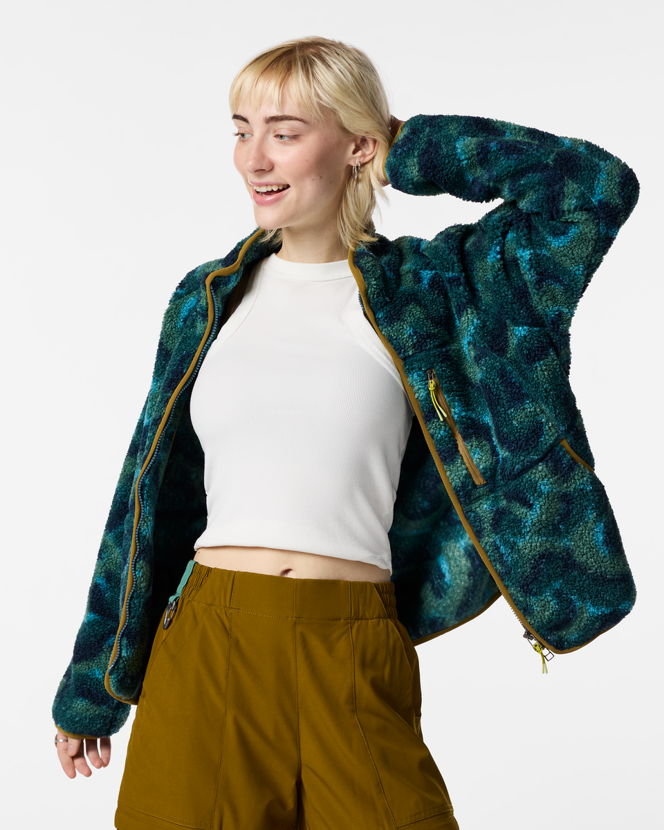 Amigazo Fleece Jacket - Womens - Brush Clouds Oasis