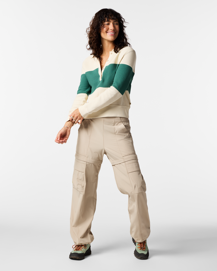 Atajo Waffle Rugby - Womens - Cream/Juniper