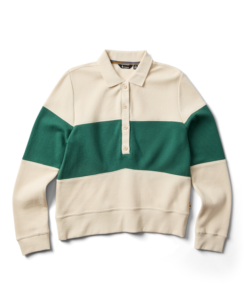Atajo Waffle Rugby - Womens - Cream/Juniper