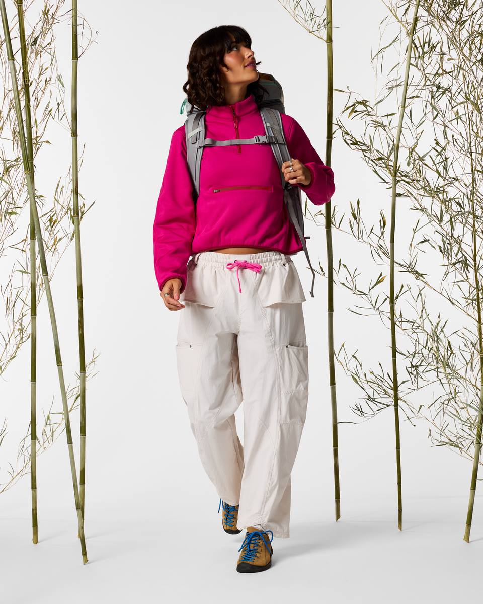 Tempa Fleece Quarter-Zip Pullover - Pitaya, detail