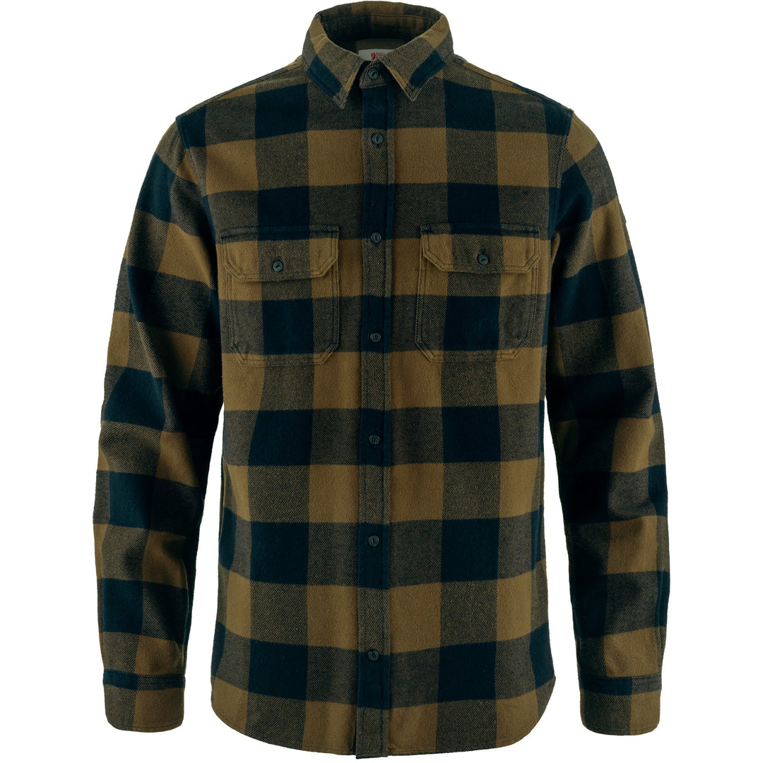 Ovik Heavy Flannel Shirt - Men's, Wood Brown-Dark Navy