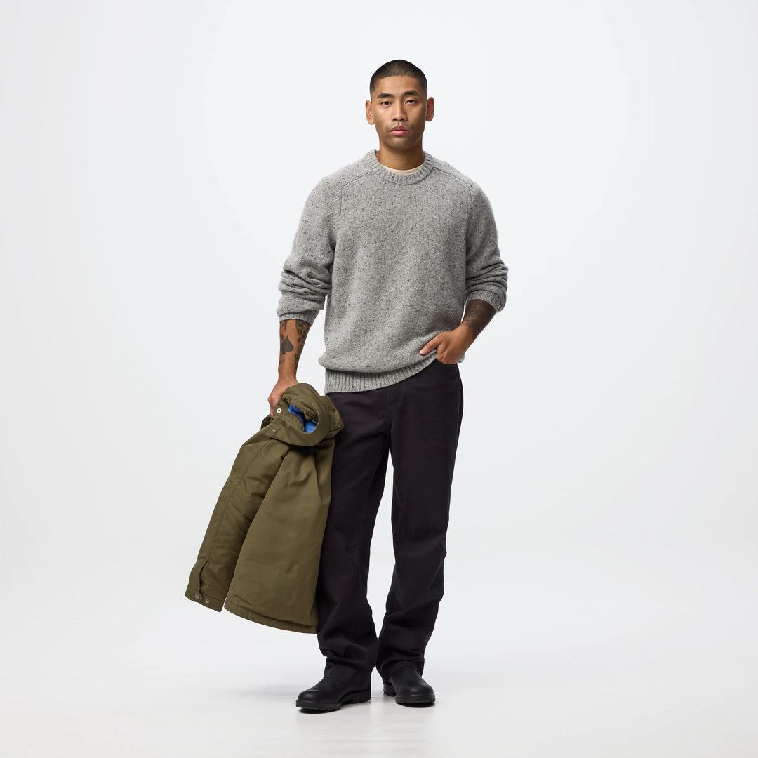 Övik Neps Knit Sweater - Men's, Grey, on model