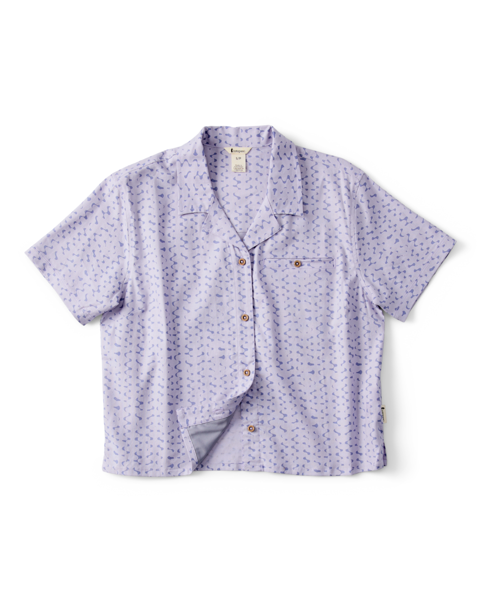 Afuera Button Up Shirt - Womens - Shimmer Aster