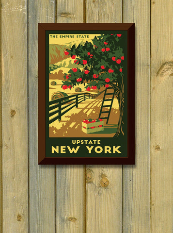 Upstate New York Vintage Travel Poster