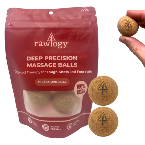 Rawlogy Deep Precision 1.4 Inch Cork Massage Balls