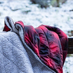 Sherpa Puffy Blanket - Ombre Plaid (Junior)