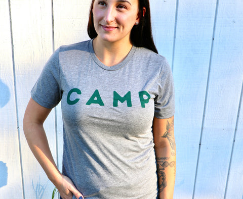 Camping Camp adventure tee shirt  - Unisex triblend
