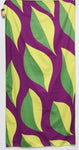 Beach Towel, Mod Patterns, Leaves Purple