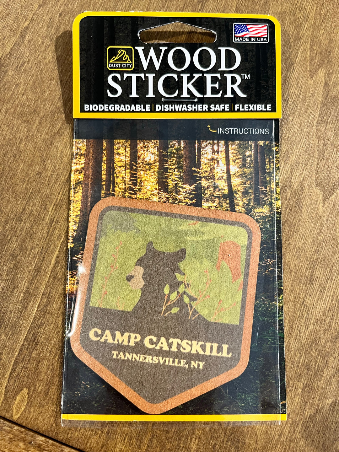 Camp Catskill Wood Sticker