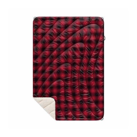 Sherpa Puffy Blanket - Ombre Plaid (Junior)